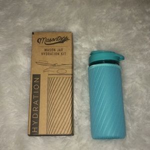 Masontops 3-PC Mason Jar Water Bottle Set Hydration Kit NIB
